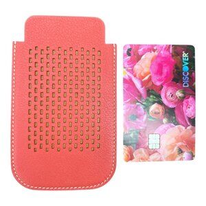 Hermes Swift Chevre Calfskin Leather Cuivre Credit Card Drivers License Wallet